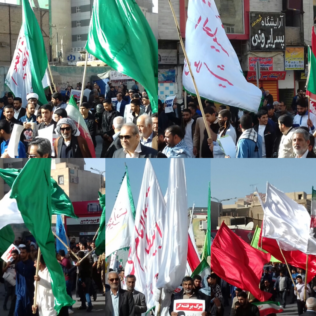 راهپیمایی گسترده مردم شهرهای مختلف در محکومیت ناآرامی ها