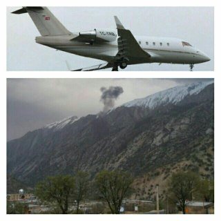 سقوط یک هواپیمای ترکیه‌ای در چهارمحال و بختیاری