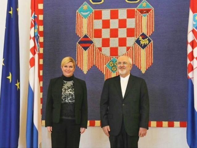 رئیس جمهور کرواسی در دیدار با ظریف : آماده توسعه روابط خود با ایران هستیم