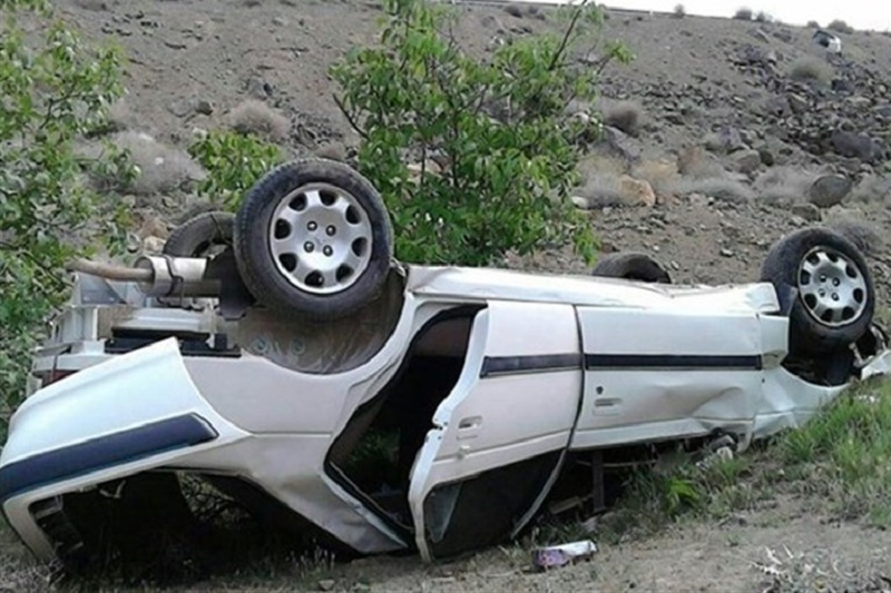 ۵۵ درصد تصادفات خوزستان واژگونی خودرو است