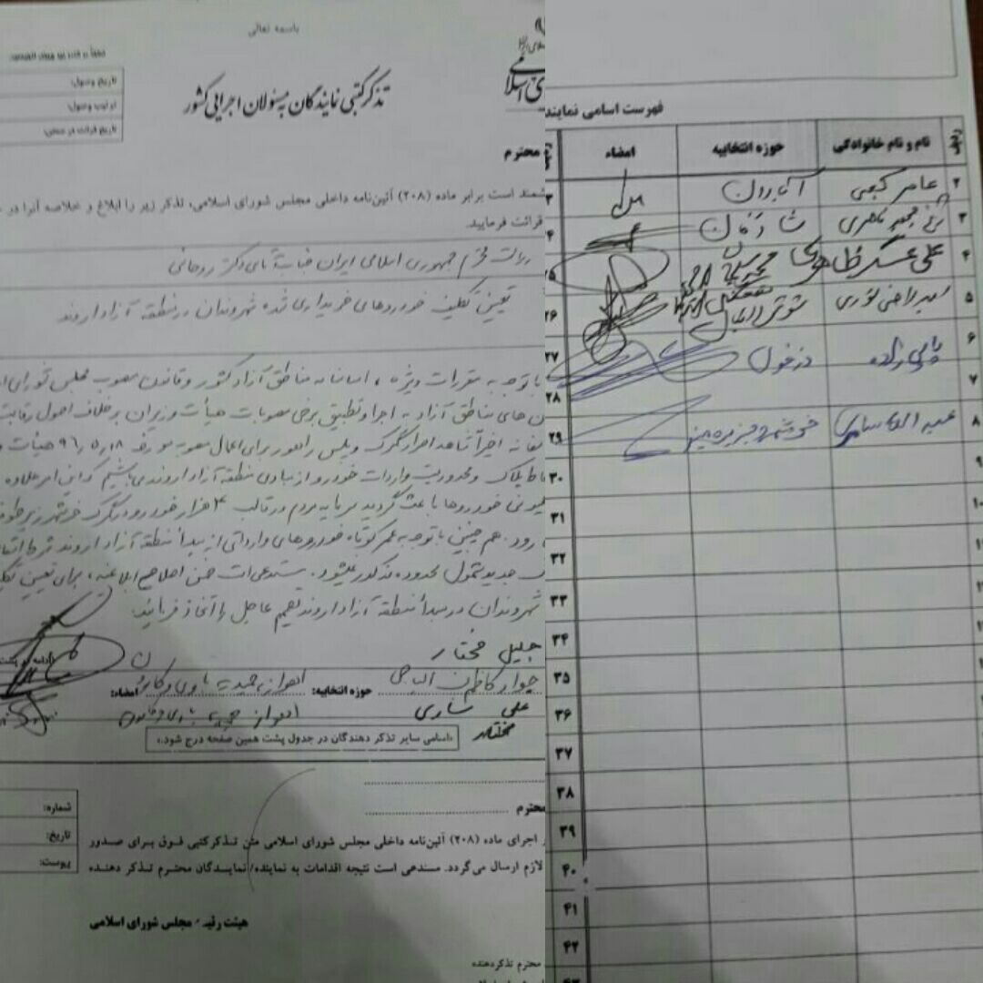 تذکر ۸ نماینده خوزستان به رئیس‌جمهور در خصوص بلاتکلیفی ۴ هزار خودروی اروندی در گمرک خرمشهر