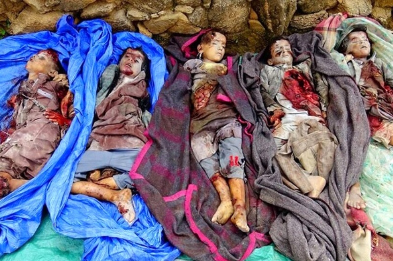 ۲۷ کودک و ۴ زن در الحدیده با حمله رژیم آل سعود در خون غلتیدند