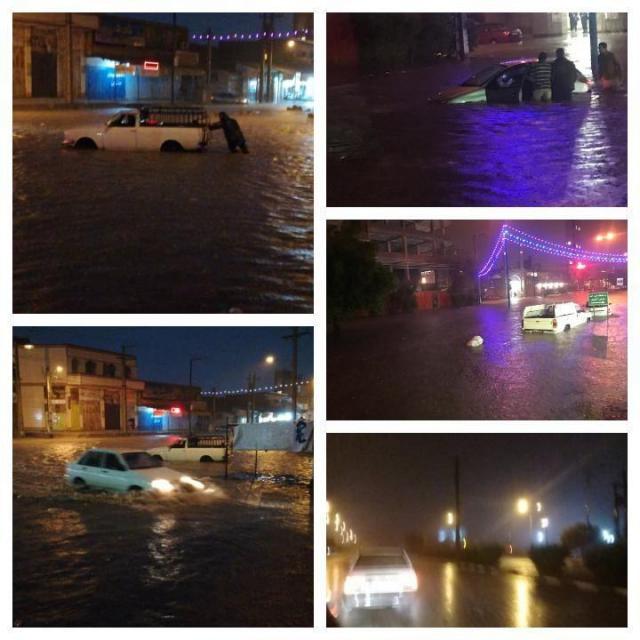سامانه بارشی اهواز و شهرهای جنوب خوزستان را غرق کرد