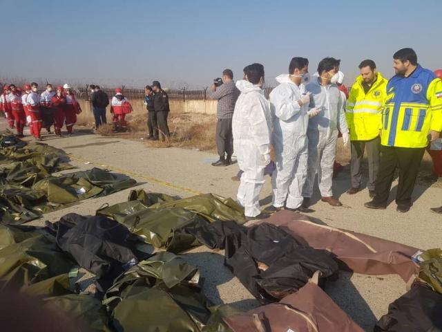 اجساد جان باختگان حادثه سقوط هواپیمای اوکراینی جمع‌آوری شد