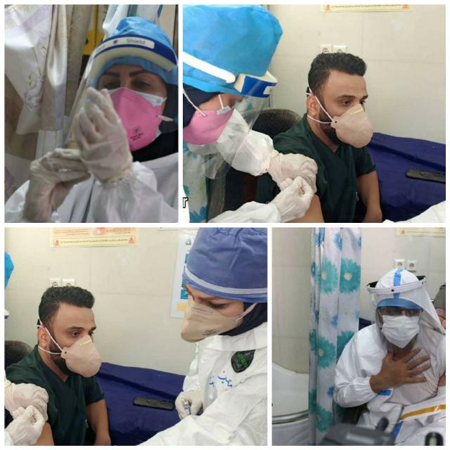 تزریق اولین واکسن کرونا در خوزستان : دکتر قاسم جلالی اولین تزریق کننده واکسن روسی در استان