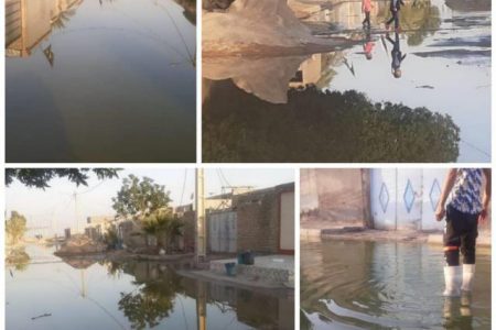 سیلاب فاضلاب در خیابان های قلعه چنعان ، بزرگترین روستای ایران