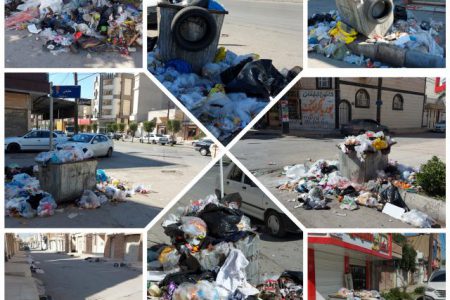 تداوم انباشت زباله در معابر و خیابان های اهواز + تصاویر
