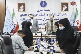 گزارش تصویری نشست خبری رئیس کل دادگستری استان خوزستان