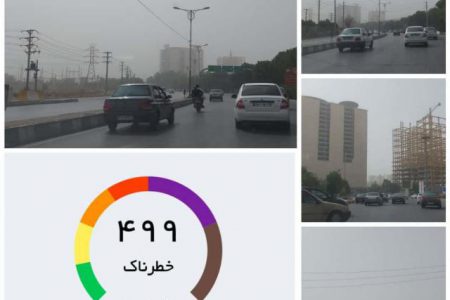 غلظت گرد و غبار در شهرهای خوزستان در حال افزایش است