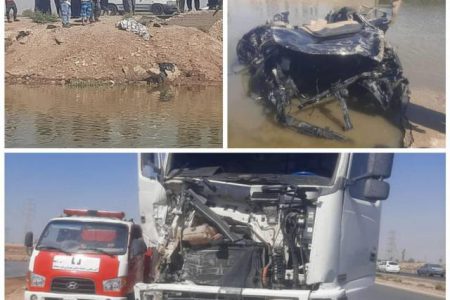 حادثه رانندگی در جاده اهواز – آبادان ۲ کشته و زخمی برجای گذاشت
