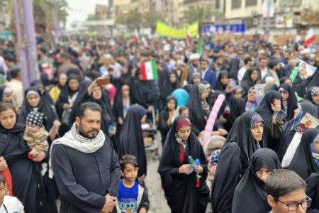 حضور پرشور مردم اهواز در راهپیمایی ۲۲ بهمن + تصاویر